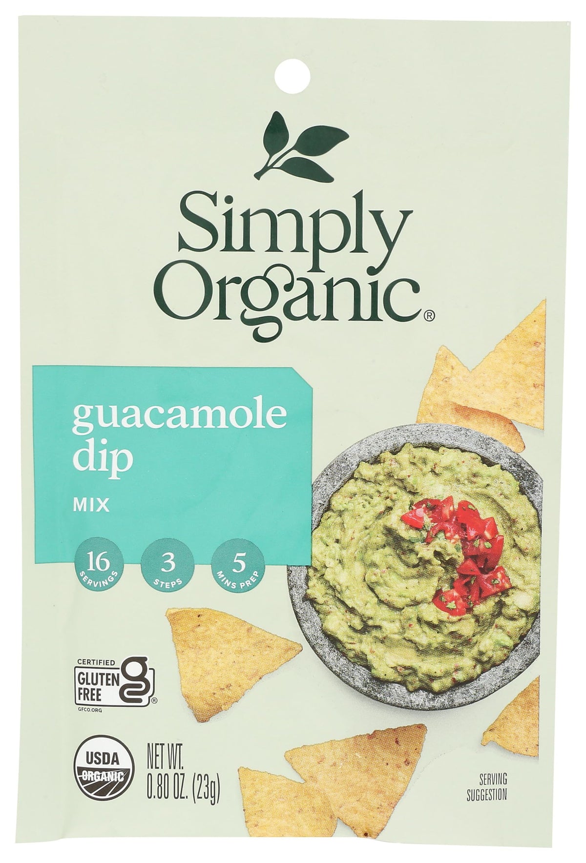 Simply Organic Dip Mix, Guacamole, 0.8 Ounce
