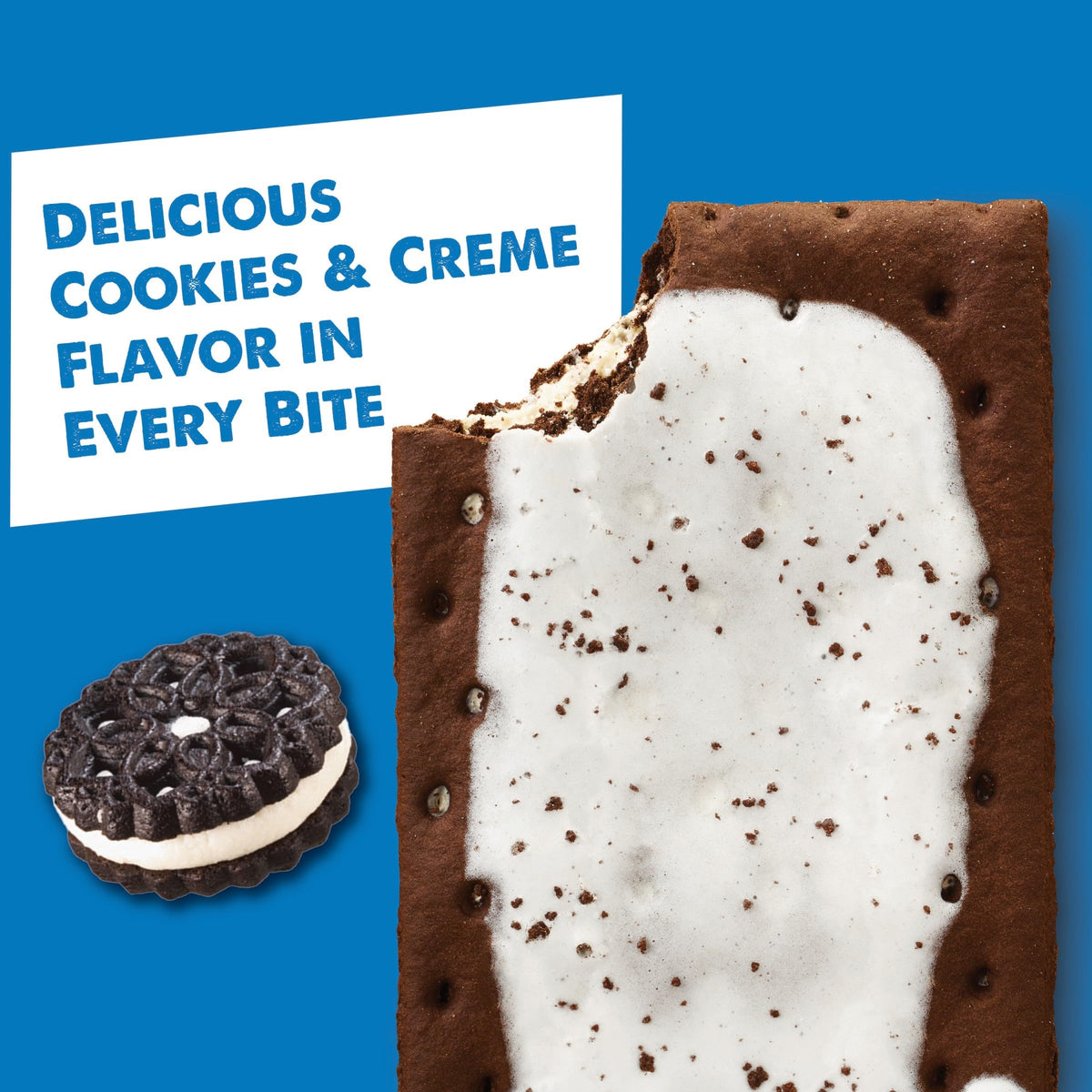 Pop-Tarts Toaster Pastries, Breakfast Foods, Kids Snacks, Frosted Cookies and Creme (8 Pop-Tarts)