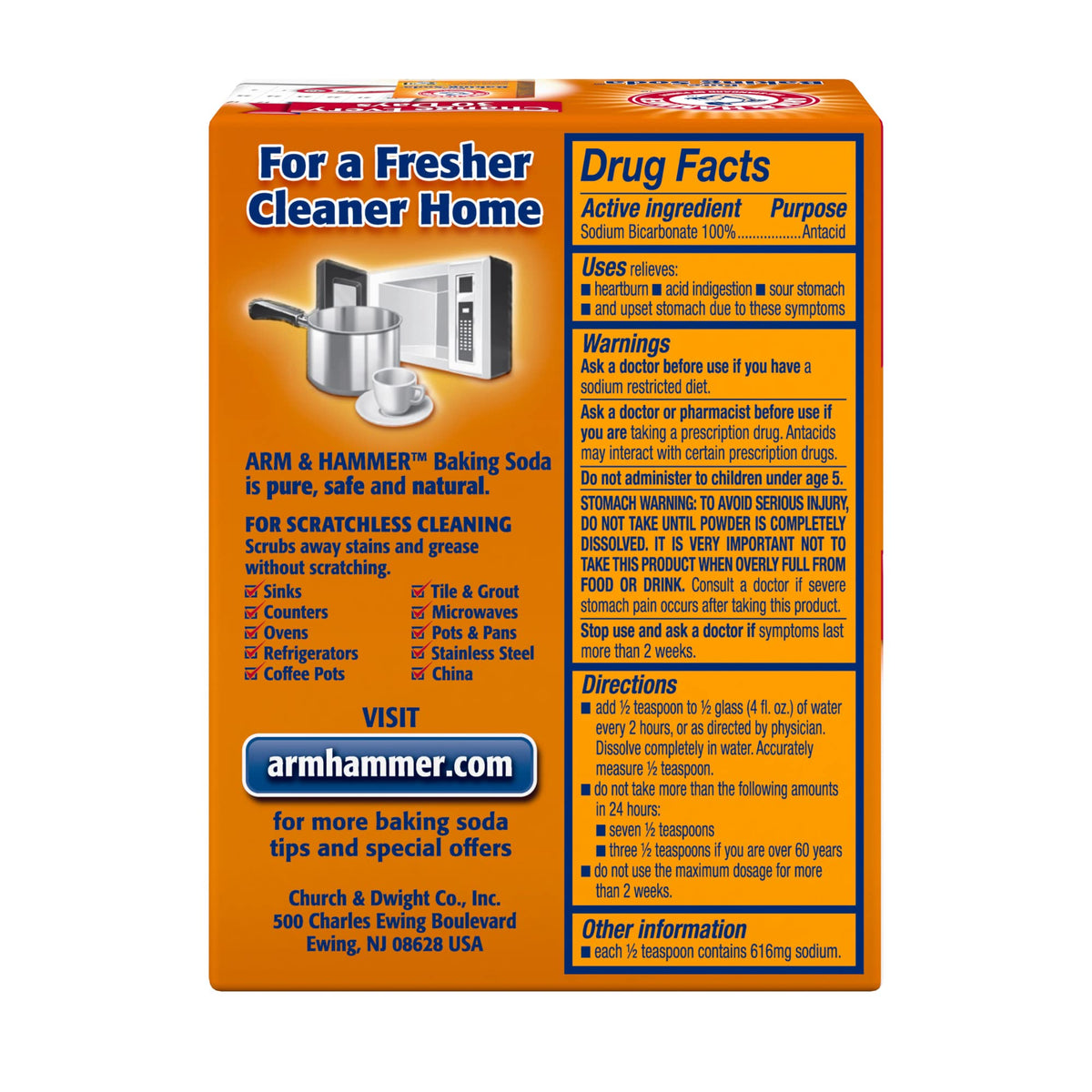 Arm & Hammer Baking Soda,8 Ounce (Pack of 24)