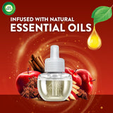 Air Wick Vibrant Plug-In Scented Oil Refills, 3 Count, Apple Cinnamon Medley, Air Freshener, Essential Oils, Eco Friendly