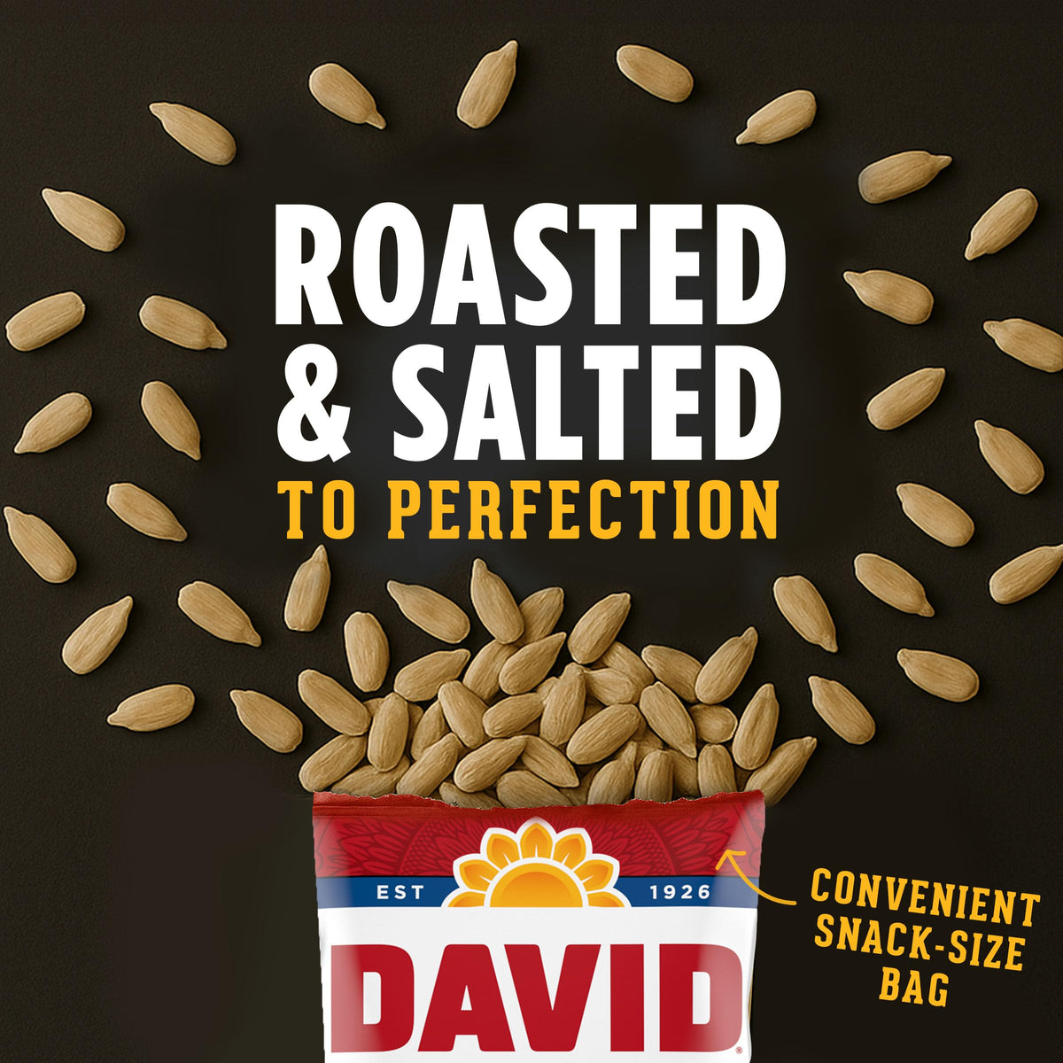 DAVID Sunflower Kernels, Original Flavor, 3.75 oz.