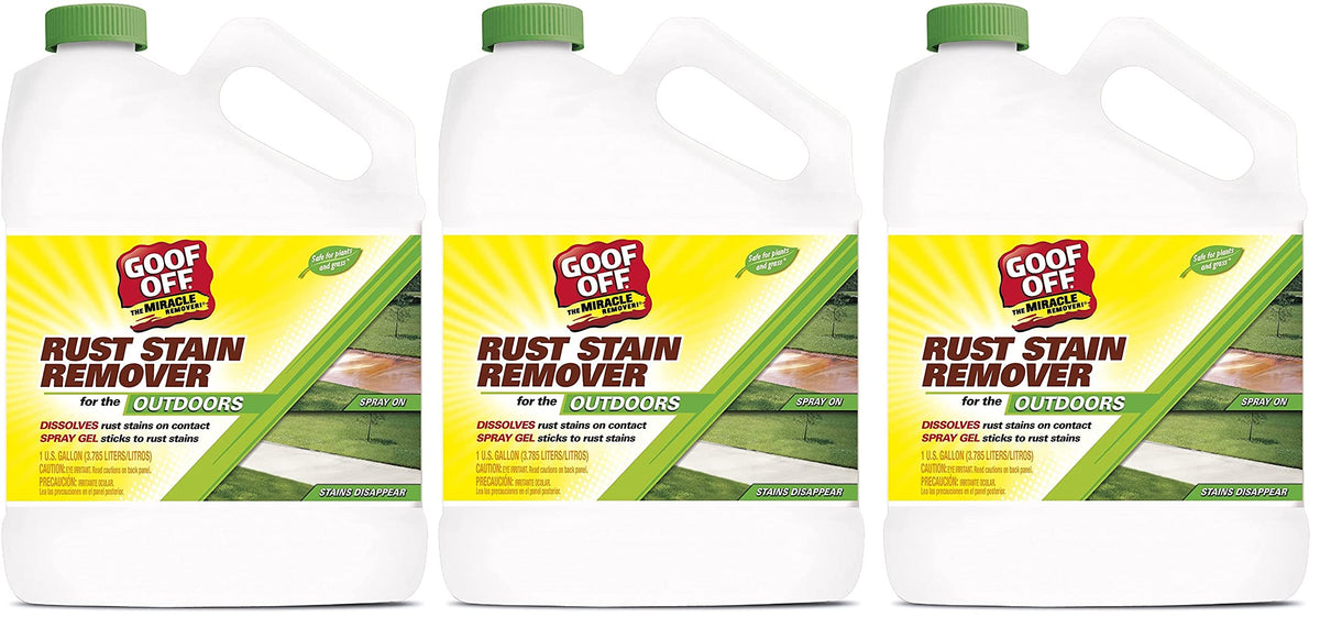 RustAid GSX00101 Goof, 1 Gallon GAL Rust Stain Remover (Three Pack)