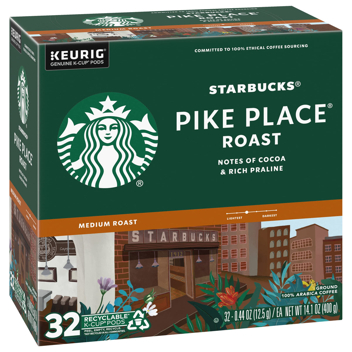 Starbucks® Pike Place Roast K-Cup® Packs, 32-count - Medium Roast (Packaging May Vary)