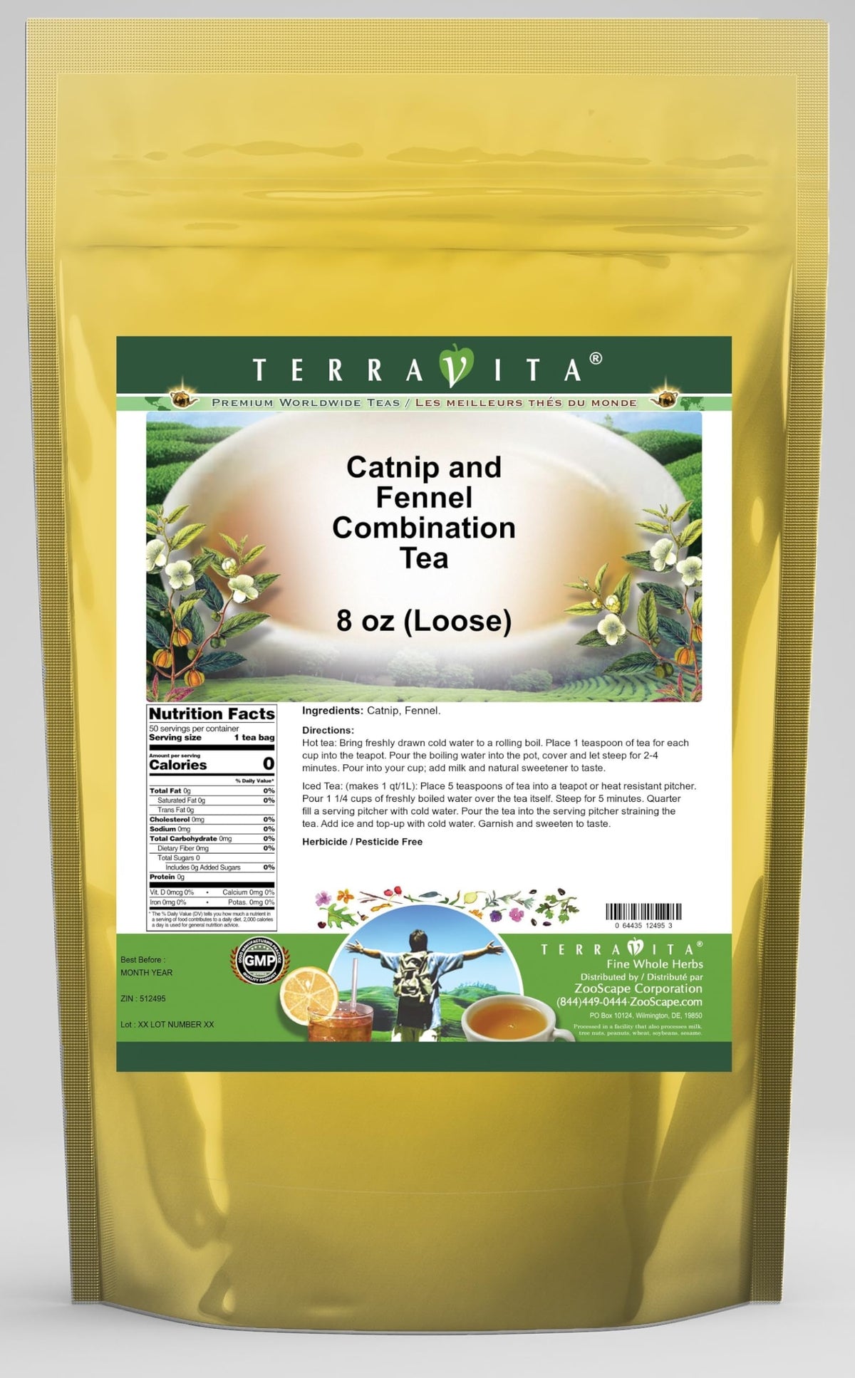 Catnip and Fennel Combination Tea (Loose) (8 oz, ZIN: 512495) - 3 Pack