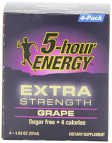 5 Hour Energy Extra Strength Shot, Grape, 4 Count
