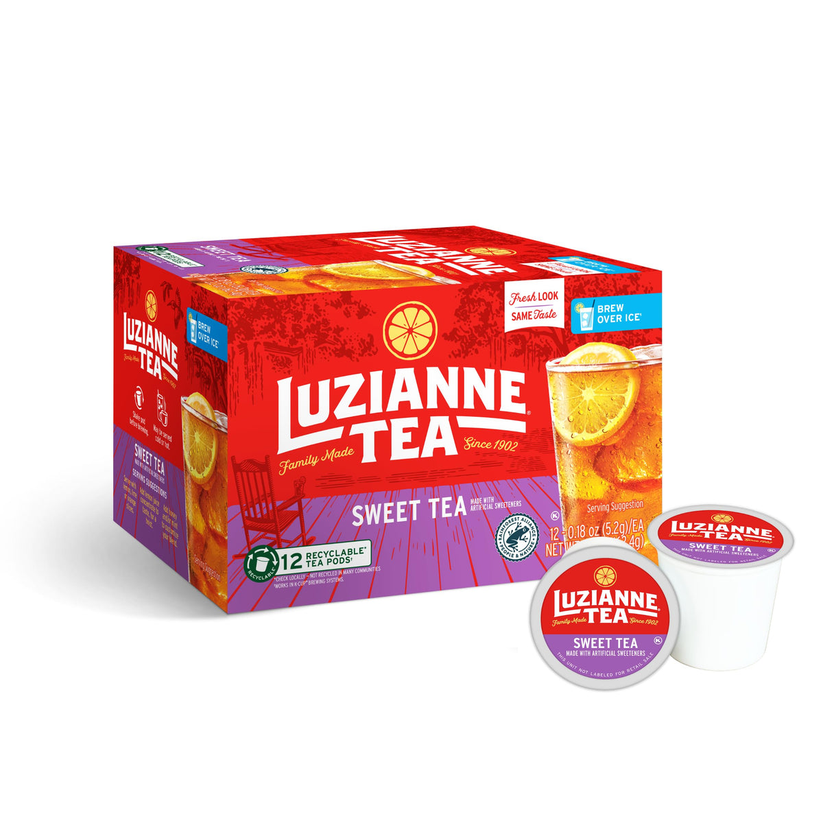 Luzianne Sweet Iced Tea Single Serve Pods, 12ct Box (Pack of 1)
