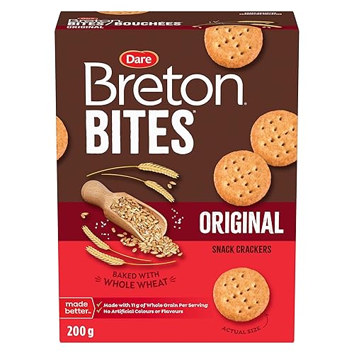 Dare Breton Original Bites Crackers, 200g/7 oz. Box (Imported from Canada)