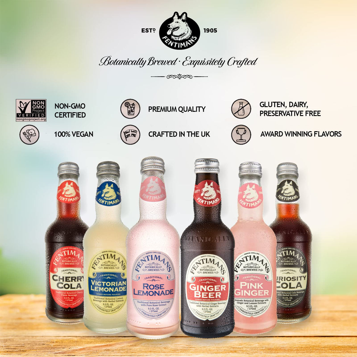 Fentimans Sparkling Victorian Lemonade - Sparkling Lemonade, Lemon Sparkling Water, Great Over Ice or as Mixer, All Natural Ingredients, Craft Soda