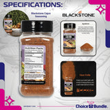 Blackstone Pineapple Sriracha & Cajun Seasoning - Gourmet Griddle Premium BBQ Barbecue Rub 4 Pk Choice Bundle (30.4 oz) + BBQ Guide & Bottle Opener (6