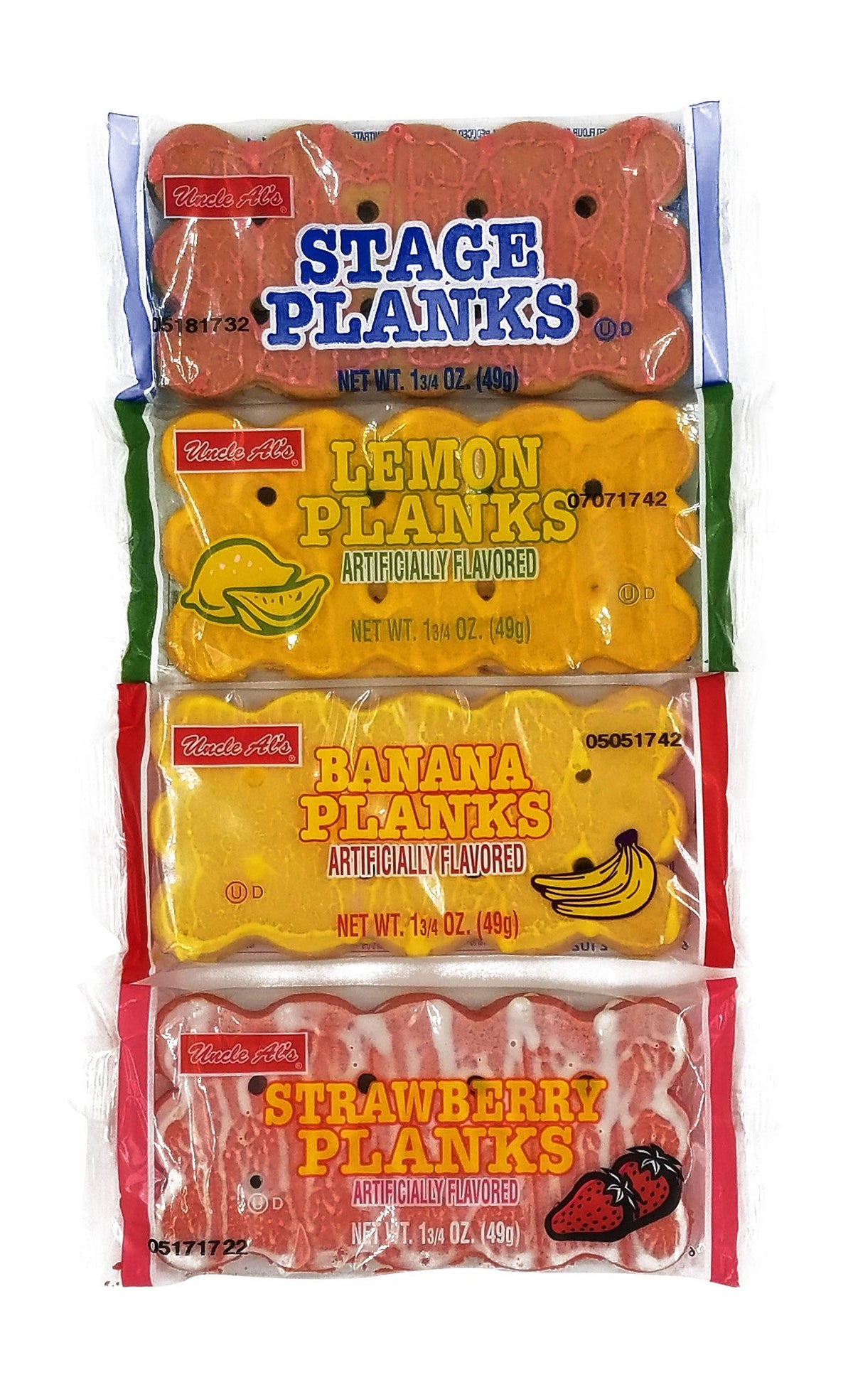 Uncle Als Stage Planks Bulk Variety Pack (Original, Banana, Lemon, and Strawberry)