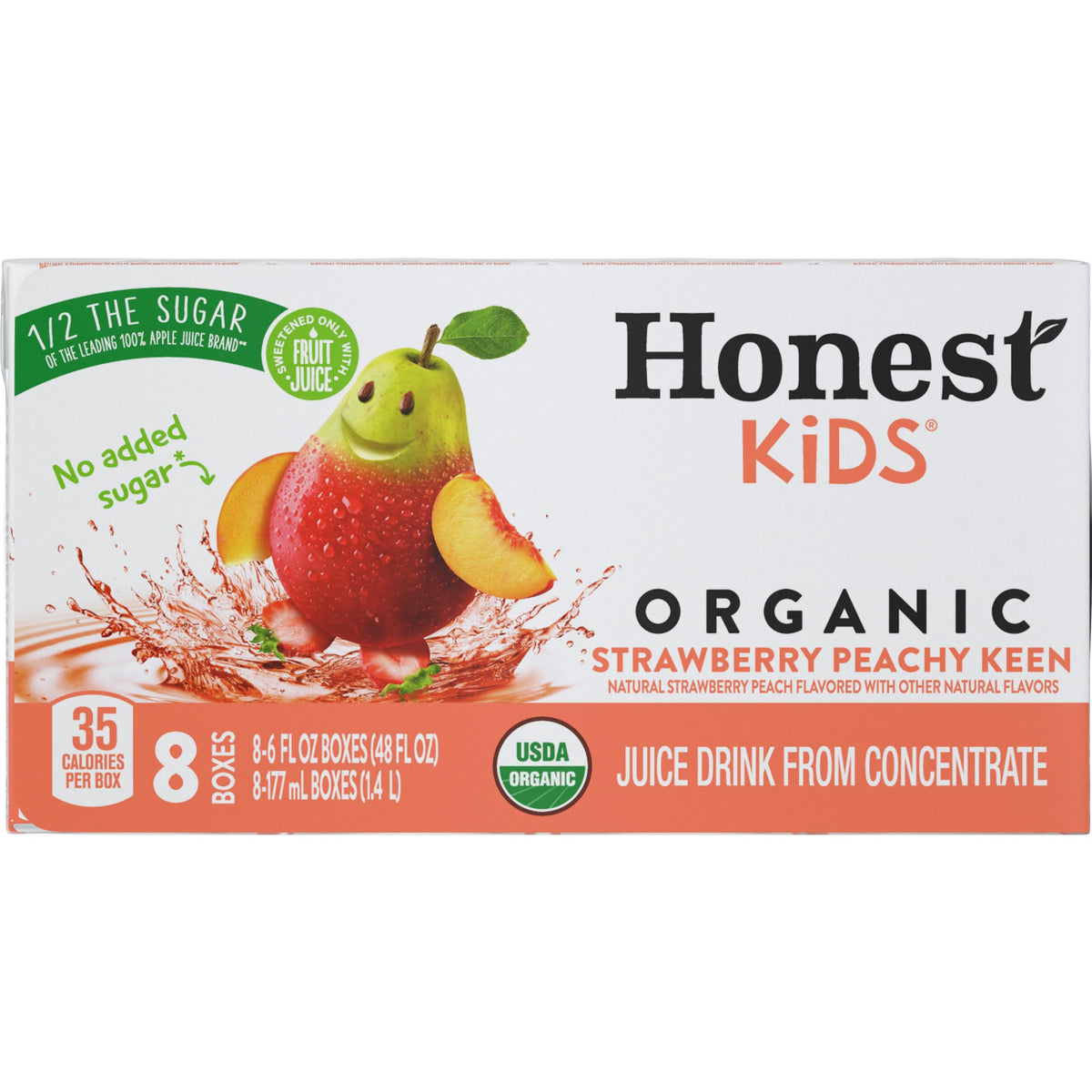 Honest Kids, Strawberry Peachy Keen, 48 Fl Oz