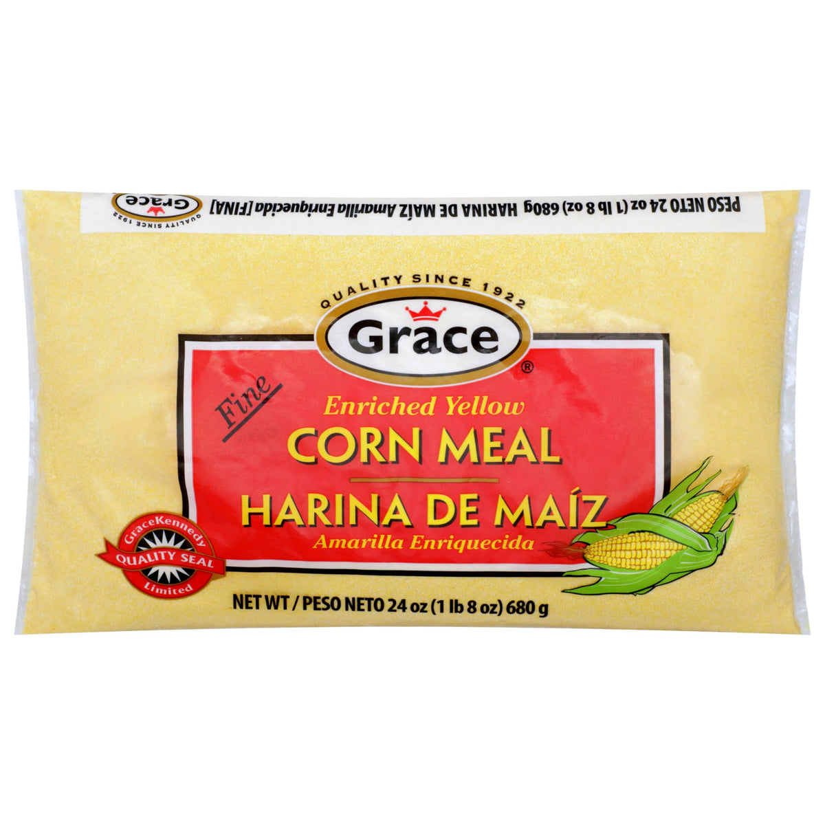 Grace Enriched Fine Corn Meal 24oz - Harina de Maiz