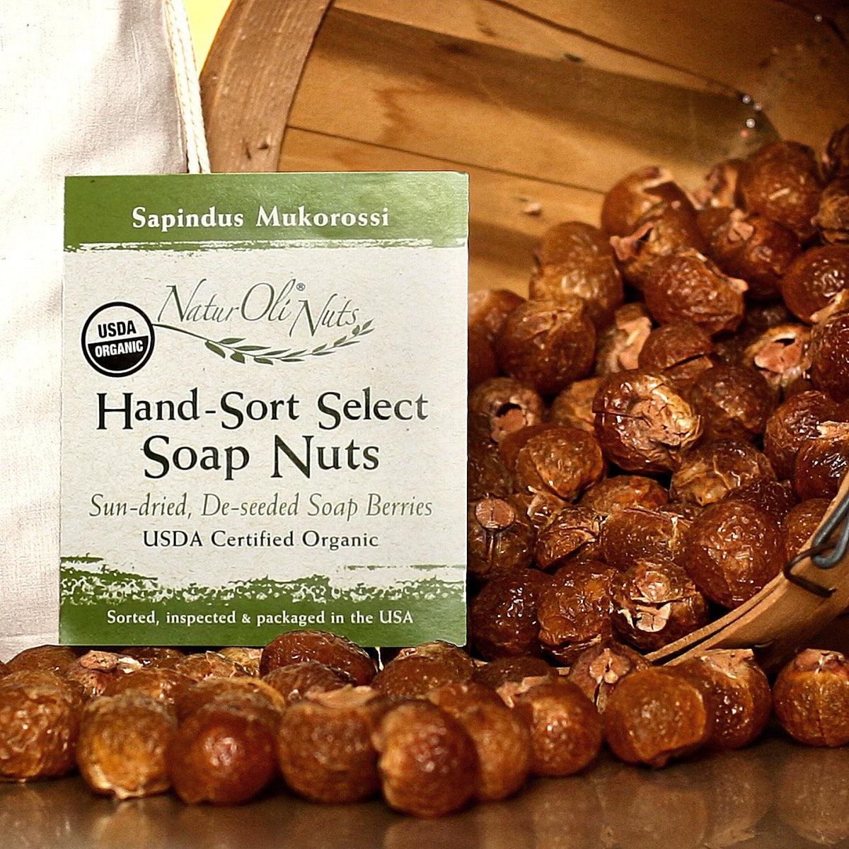 NaturOli Soap Nuts/Soap Berries - 2-Lbs organic (480 loads) + 18X Travel Bottle! Select Seedless - 2 Wash Bags, 8-pg info, Tote Bag. Organic Laundry