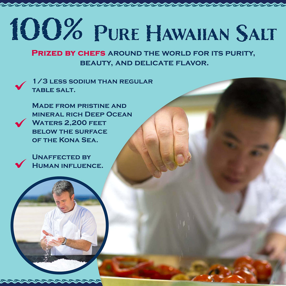 Sea Salts of Hawaii Seasoning Sea Salts Spice Set (Chef Set) - Great for Grilling, Cooking and Gifting. All Purpose Sea Salt with Herbs - Great