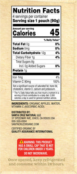 Santa Cruz Applesauce Pouch Reg 4pk Org