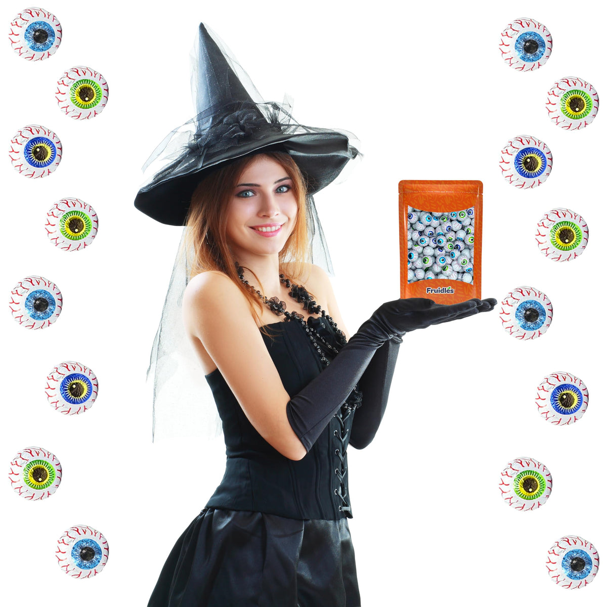30 Pounds Halloween Double Crisp Chocolatey Eyeballs - Individually Wrapped Googly Eye Balls in Multicolor Foils for Trick-or-Treating, Party Favor