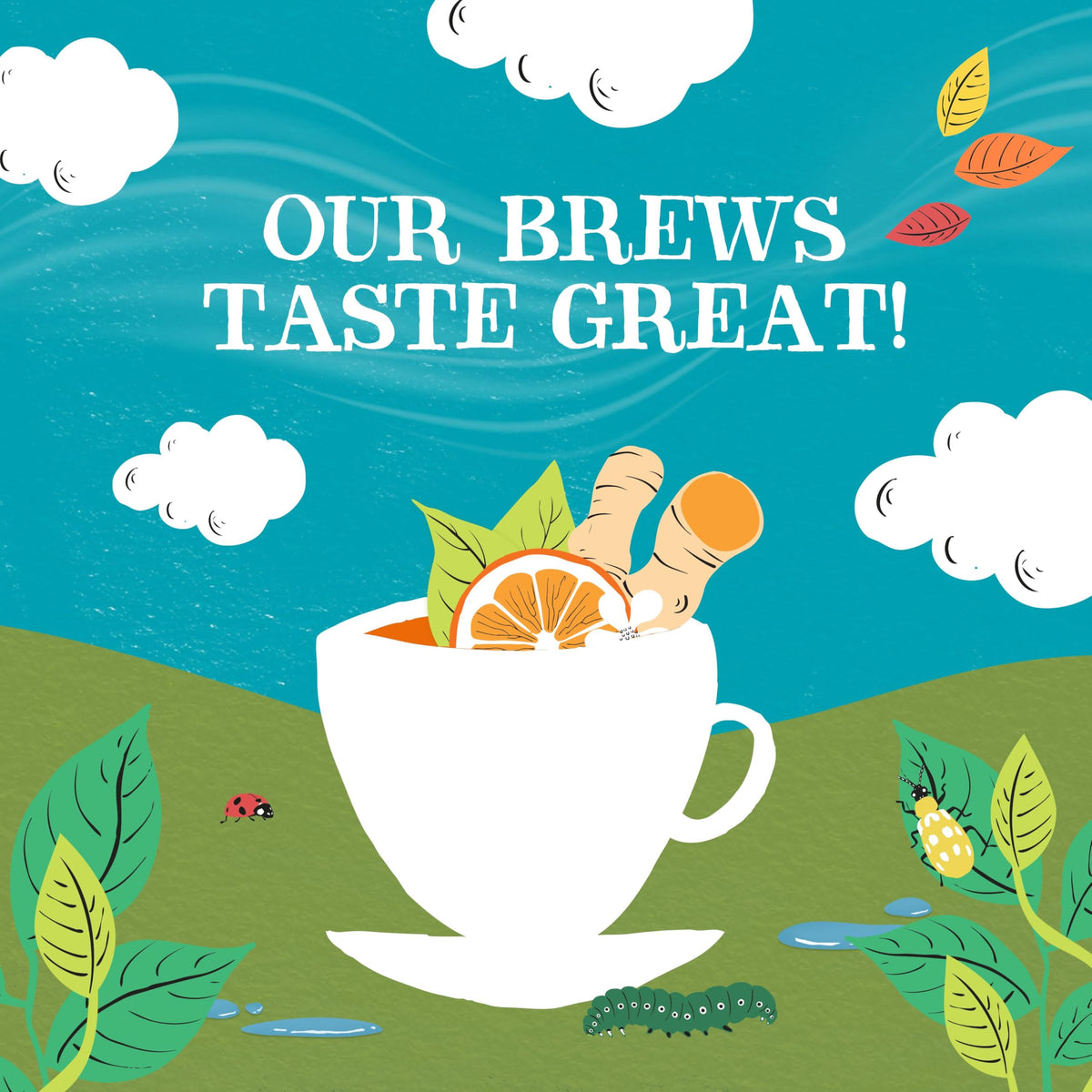 Clipper Tea, Orange & Turmeric, Organic Tea with Licorice Root, Orange Peel and Hibiscus, Plant Based Herbal Tea, Caffeine Free British Tea, 1 Pack