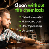 Wipex Table Bussers Natural Cleaning Wipes, 400 ct Wipe Container | Large 8x8 Unscented Multipurpose Cleaning Wipes | Disposable Plant Based Vinegar