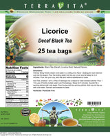 Licorice Decaf Black Tea (25 tea bags, ZIN: 530514)