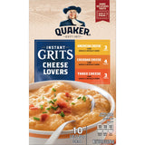 Quaker Instant Grits, Cheese Lovers Variety Pack, 0.98oz Packets (10 Pack)