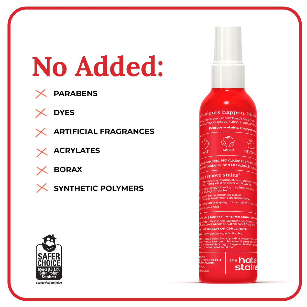 Emergency Stain Rescue Stain Remover Spray - Emergency Stain Spray for Laundry & Carpet - Upholstery & Fabric Treater - No Added Phosphates Wine