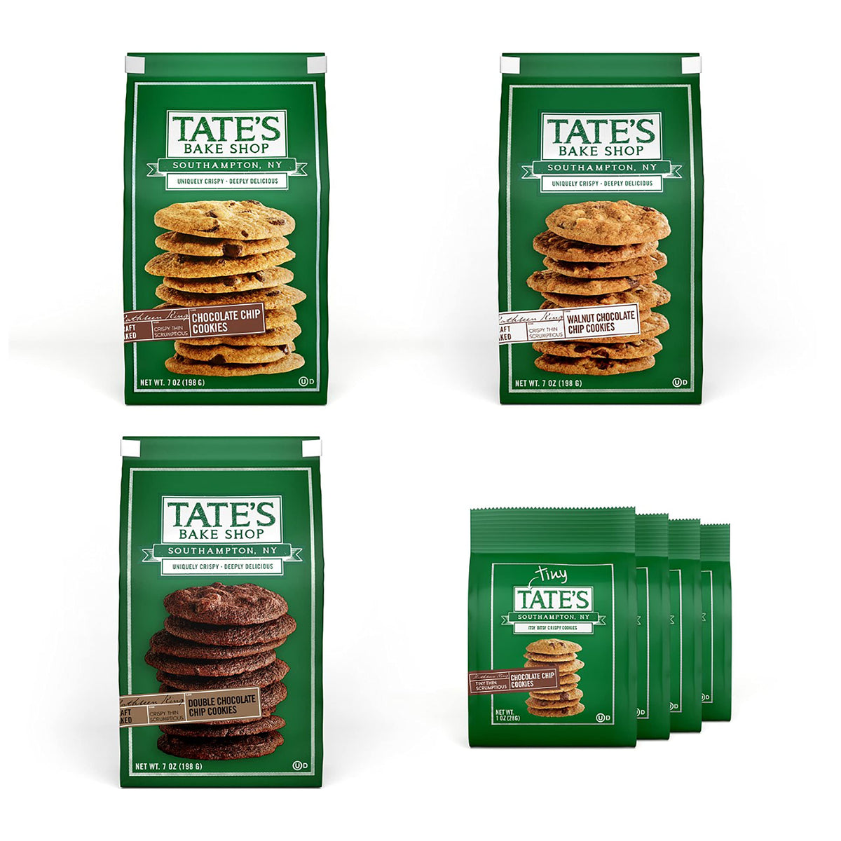 Tate's Bake Shop Chocolate Chip Cookies Variety Pack, 7 Bags