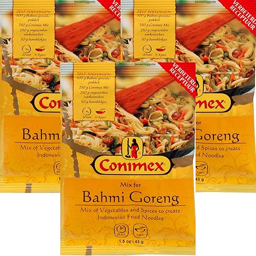 Conimex Bahmi Goreng Mix - (3-Pack) - Indonesian Fried Noodles Seasoning Mix, Dutch Holland Import