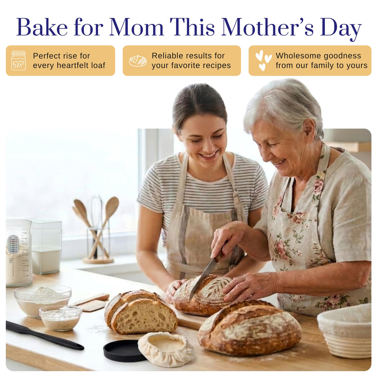 Gluten Free Sourdough Starter - 100+ Year Old Dehydrated Heirloom Style Sourdough Starter Kit for Sourdough Bread, Pizza, Buns, Pancakes, Muffins |