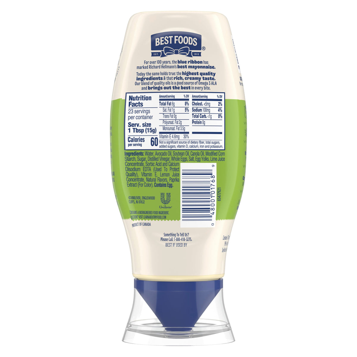 Best Foods Mayonnaise Dressing Avocado Oil Simple Pleasure with Good Fats, Rich in Vitamin E 11.5 Fl Oz
