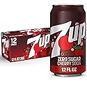 7UP Cherry Zero Sugar Soda, 12 fl oz cans, 12 pack