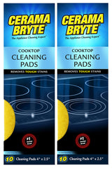 Cerama Bryte Cooktop Cleaning Pads, 10-Count 2 Pack