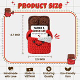 THEGIFTY Crochet Chocolate Thank You Gift, Positive Crochet Food Doll, Appreciation Gift for Mom, Grandma, Teacher, Coworker, Friend, Cute Birthday