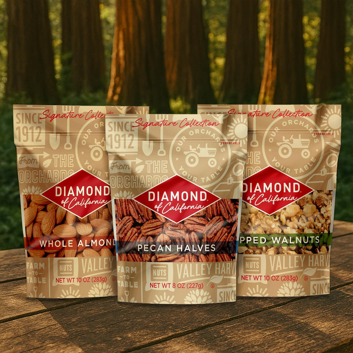 Diamond of California Signature Collection Shelled Walnut Halves and Pieces, Pre-Shelled Raw Walnuts for Wholesome Snacking or Topping Your Favorite