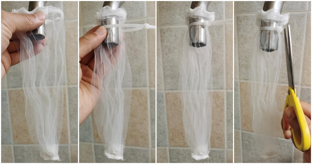 50 Pieces Washing Machine Hose Lint Traps Pet Dog Hair Catcher for Washer Laundry Lint Snare Sink Drain Hose Filter Dryer Mesh Bag with 50pcs Cable