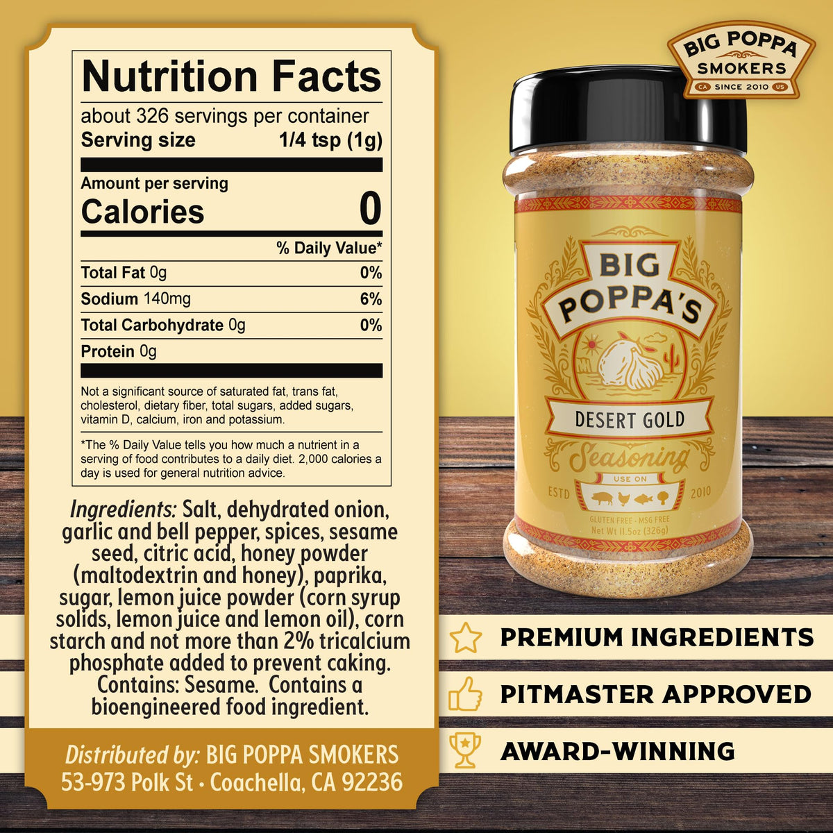 Big Poppa's Poultry BBQ Seasoning Bundle - Desert Gold, Competition Stash & Jallelujah Jalapeño | Chicken & Turkey Seasonings