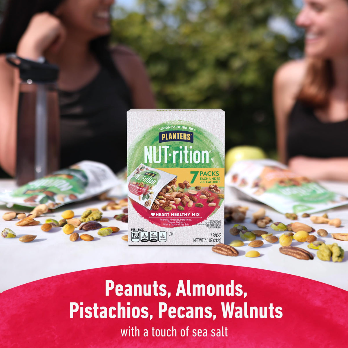 PLANTERS NUT-rition Heart Healthy Nut Mix, Snack Mix, 7.5 oz, 7 Count