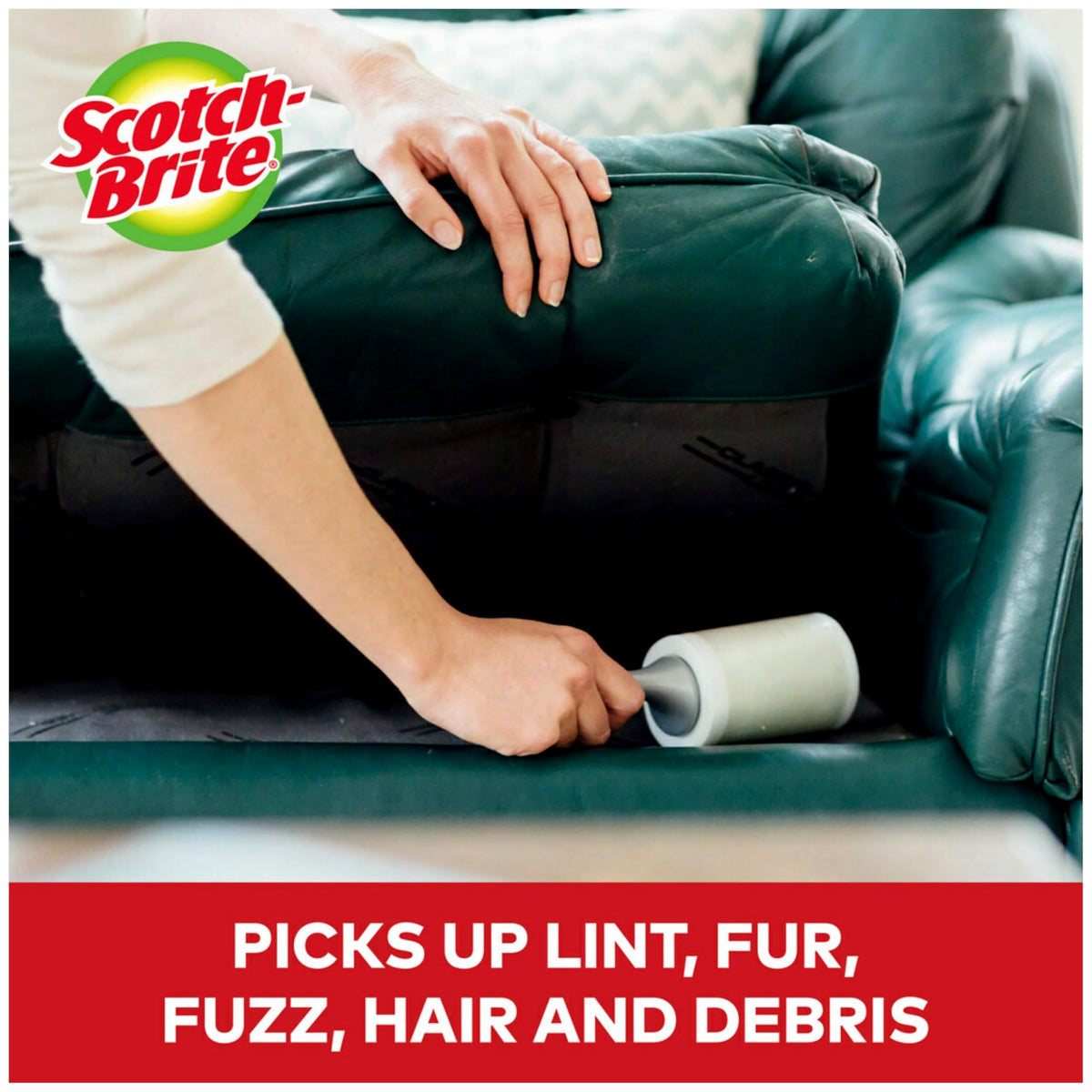 Scotch-Brite Everyday Clean Lint Roller, Lint Remover for Pet Hair, Dark Clothes, Furniture, and Dusty Surfaces, Picks Up Fur & Fluff in Your Home