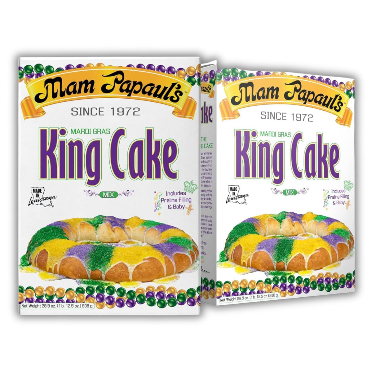 Mam Papaul's King Cake Mix 2pk