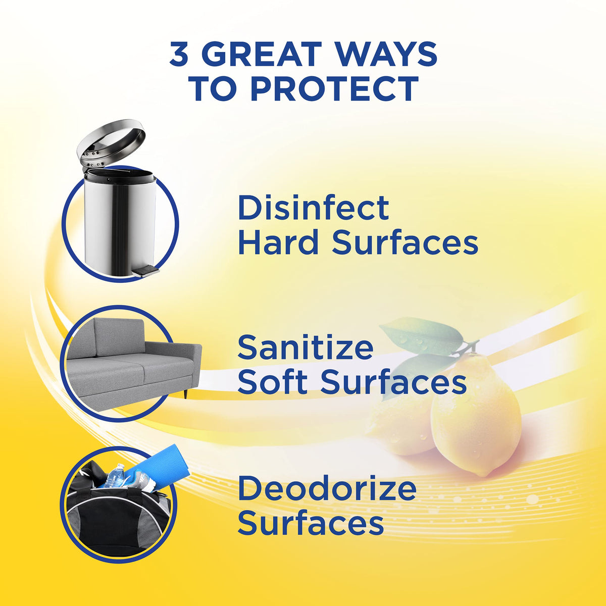 LYSOL Disinfectant Spray, Lemon Breeze 19 oz (Pack of 4)