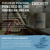 Crockett Dark Roast Ground Coffee - Bold Dark Roast Ground Coffee with Full-Bodied Flavor, Smooth Finish & No Bitterness - Perfect for Rich, Gritty