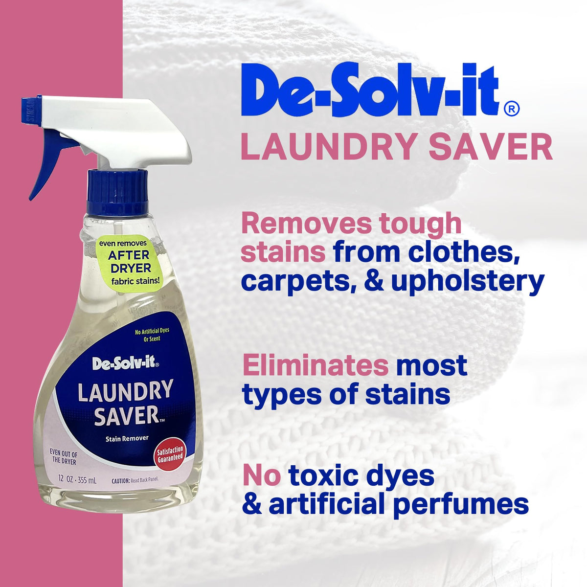 Orange-Sol De-Solv-It Laundry Saver, Instant Laundry Stain Removers, Spray and Wash Stain Remover, Powerful Spray Wash Formula, Hair & Skin-Safe