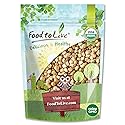Food to Live Organic Blanched Roasted Hazelnuts, 1 Pound - Non-GMO, Dry Roasted Filberts, No Skin, Whole Nuts, Unsalted, Kosher, Vegan, Bulk. Keto