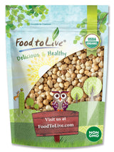 Food to Live Organic Blanched Roasted Hazelnuts, 1 Pound - Non-GMO, Dry Roasted Filberts, No Skin, Whole Nuts, Unsalted, Kosher, Vegan, Bulk. Keto