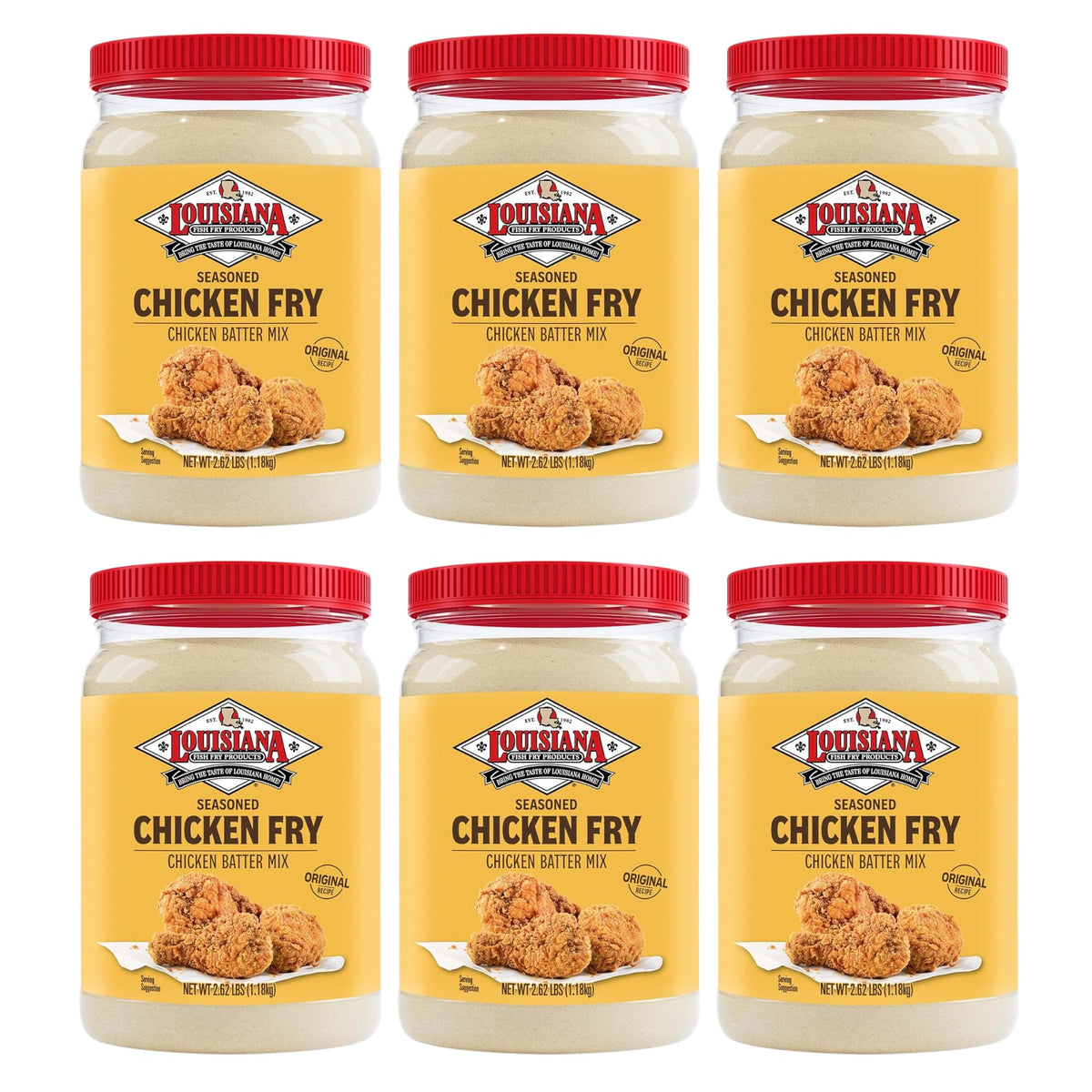 Louisiana Fish Fry Seasoned Chicken Fry Half Gallon - 2.62 lbs - Authentic Southern Goodness, Distinct Louisiana Spices - Perfect for Frying Crispy