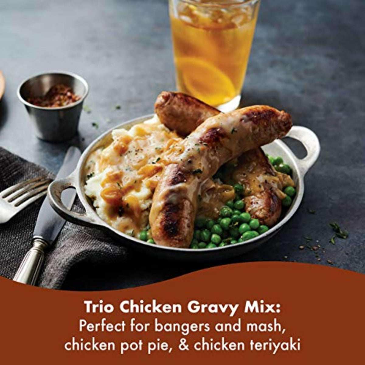 Trio Chicken Gravy Mix, Just Add Water, 22.6 oz Bag