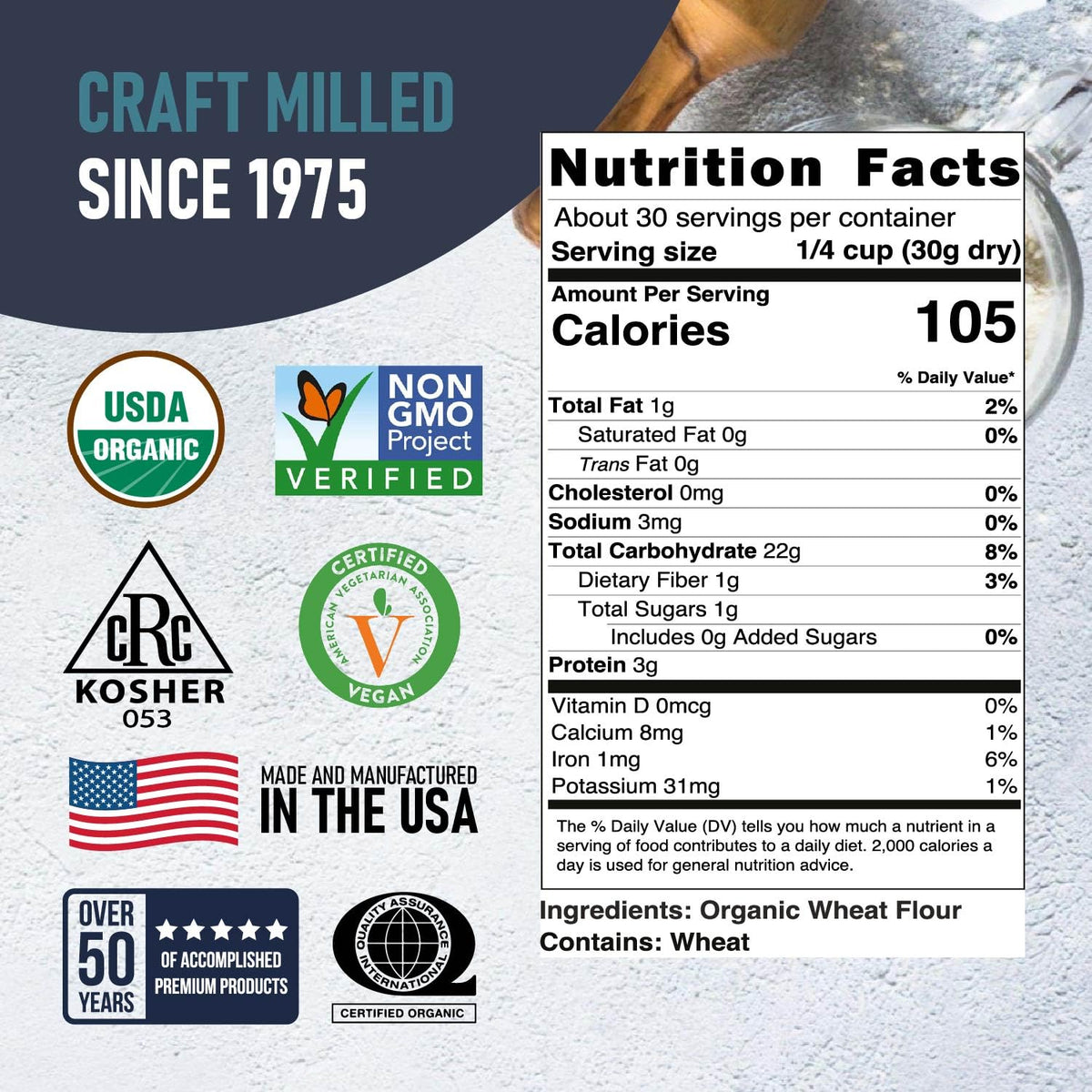 Great River Milling Lily White Organic All-Purpose Flour | Unbleached & Unbromated | Non-GMO, Kosher | Ideal for Bread, Cookies, Cakes, Pizza Dough