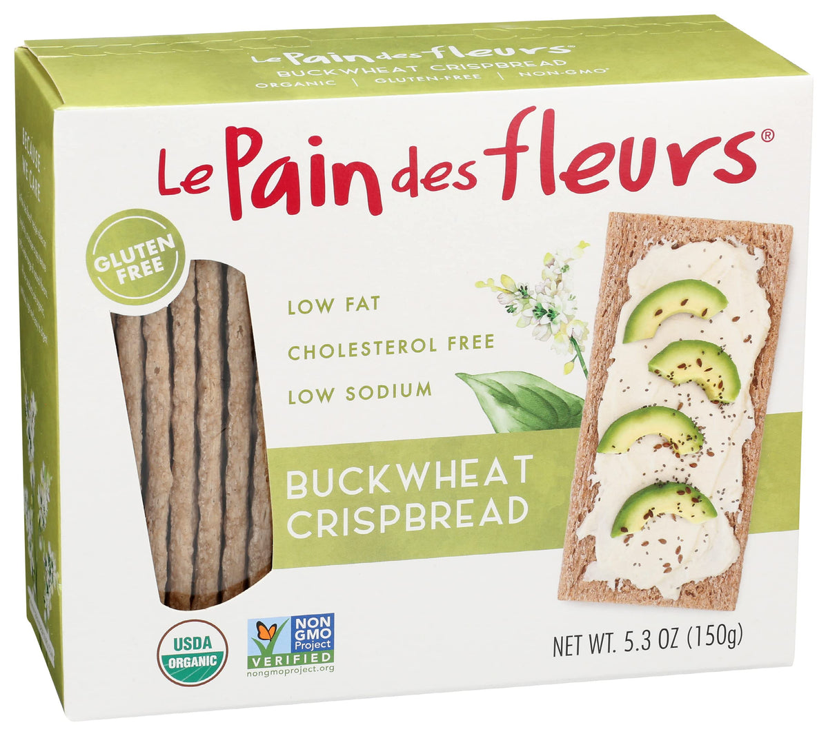 Le Pain des Fleurs Crispbread, Buckwheat, 5.3 ounce
