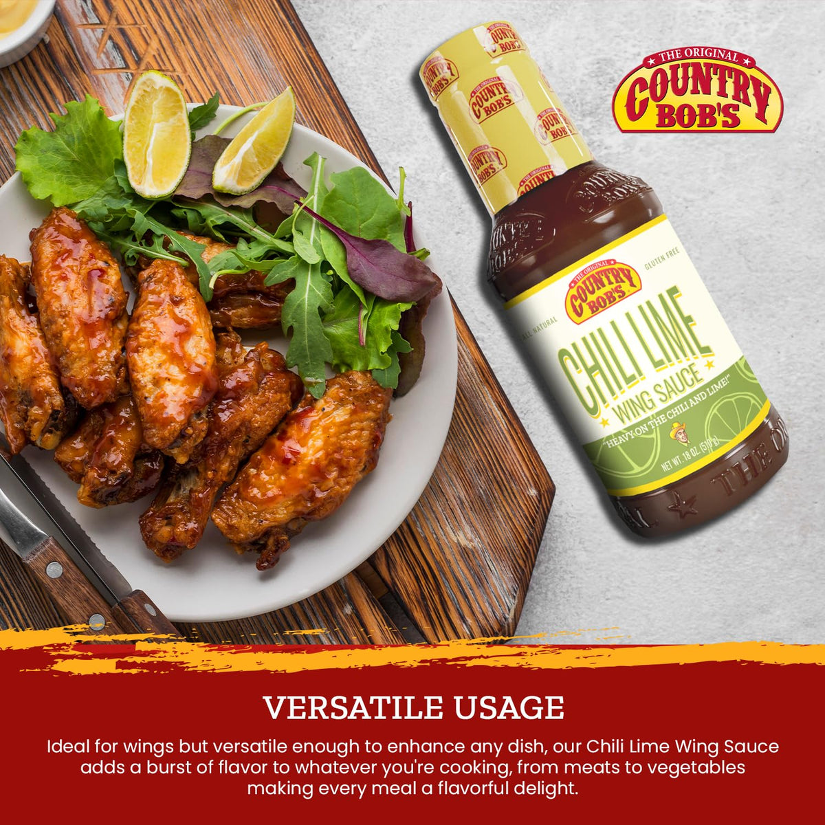 Country Bob's - Chili Lime Wing Sauce - 18 oz (Pack of 1)
