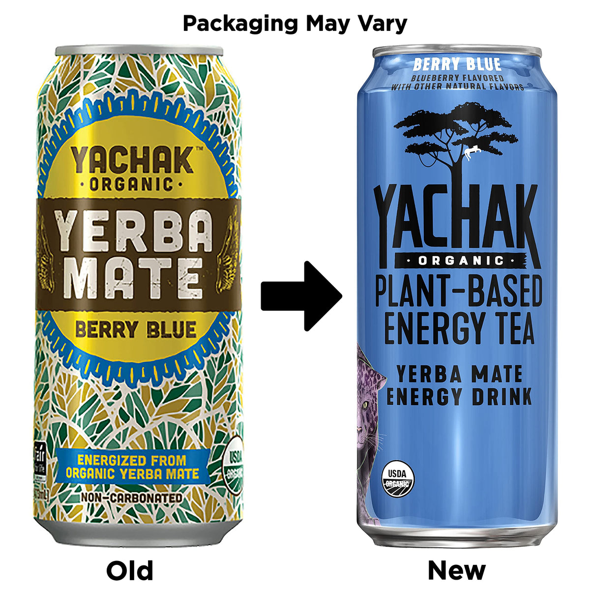 Yachak Organic Yerba Mate, Berry Blue, 16oz Can