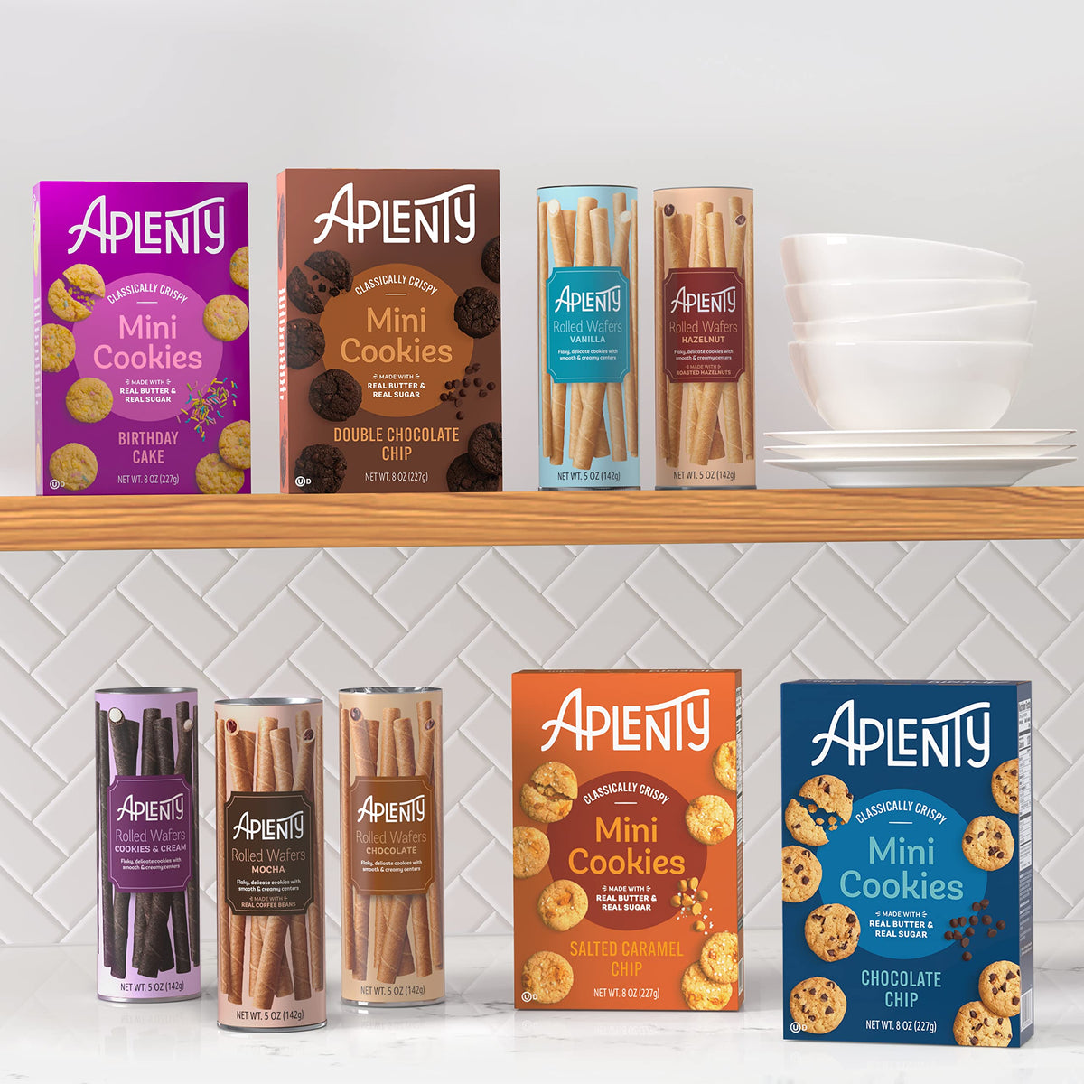 Amazon Brand - Aplenty, Vanilla Rolled Wafers, 5 oz